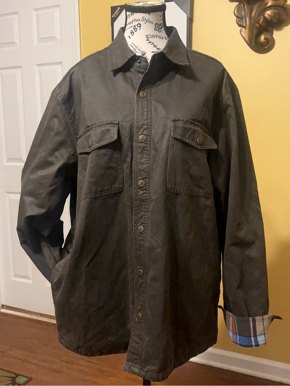 North River Coated Shacket dark gray Long-Sleeve shirt jacket size L - Picture 5 of 14